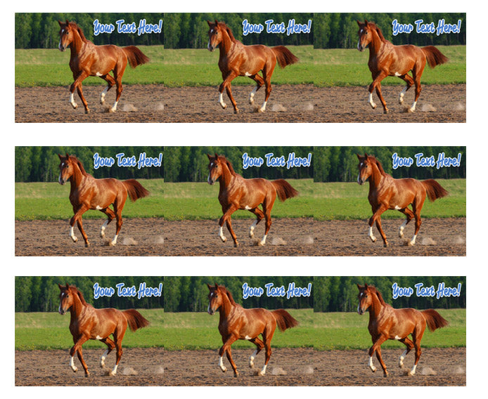 Brown Horse (Nr2) - Edible Cake Topper, Cupcake Toppers, Strips