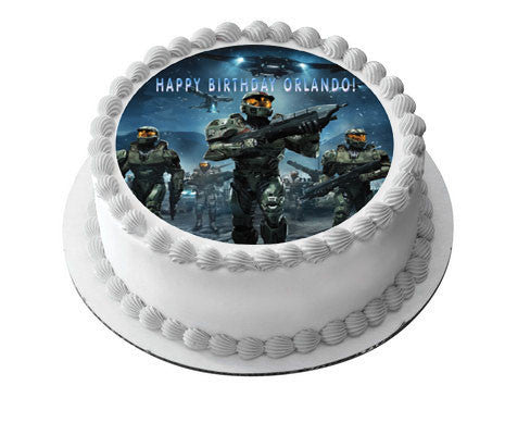 HALO WARS 1 Edible Birthday Cake Topper OR Cupcake Topper, Decor - Edible Prints On Cake (Edible Cake &Cupcake Topper)