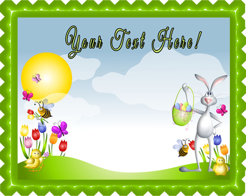 Cartoon Easter Animals Spring - Edible Cake Topper, Cupcake Toppers, Strips