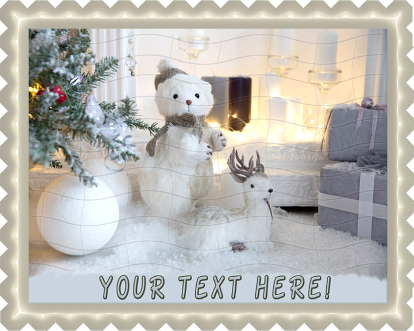 Christmas (Nr10) - Edible Cake Topper, Cupcake Toppers, Strips