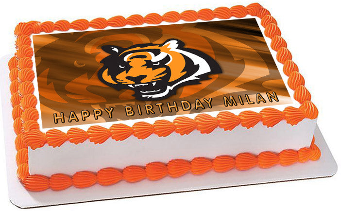 CINCINNATI BENGALS (Nr3) - Edible Cake Topper, Cupcake Toppers, Strips