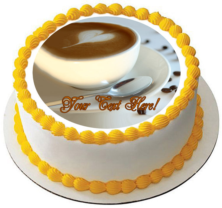 Coffee - Edible Cake Topper, Cupcake Toppers, Strips