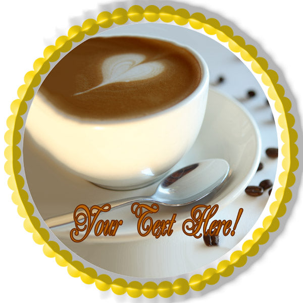 Coffee - Edible Cake Topper, Cupcake Toppers, Strips