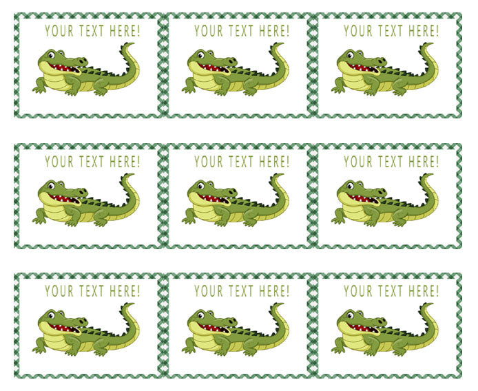 Crocodile - Edible Cake Topper, Cupcake Toppers, Strips
