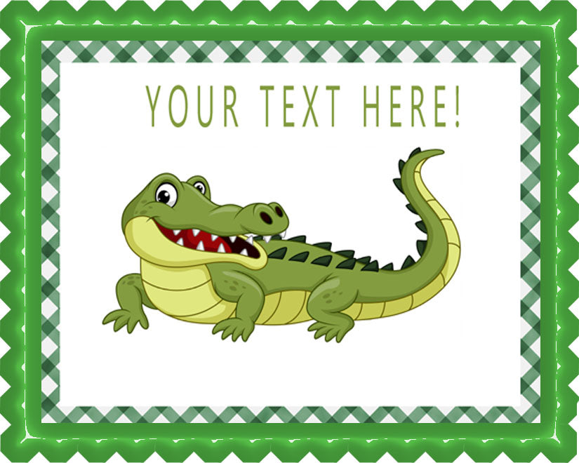 Crocodile - Edible Cake Topper, Cupcake Toppers, Strips