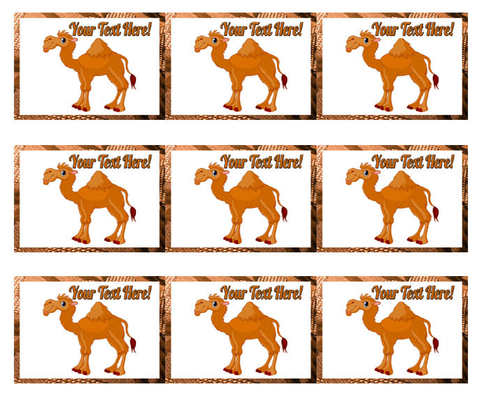 Cute Funny Camel - Edible Cake Topper, Cupcake Toppers, Strips