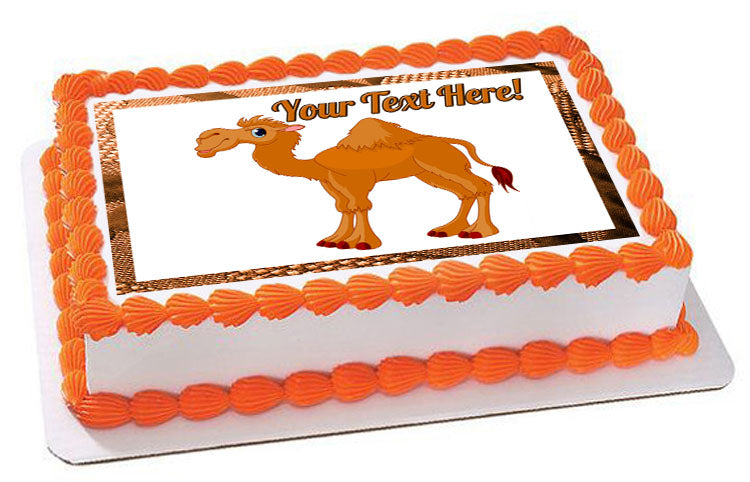 Cute Funny Camel - Edible Cake Topper, Cupcake Toppers, Strips