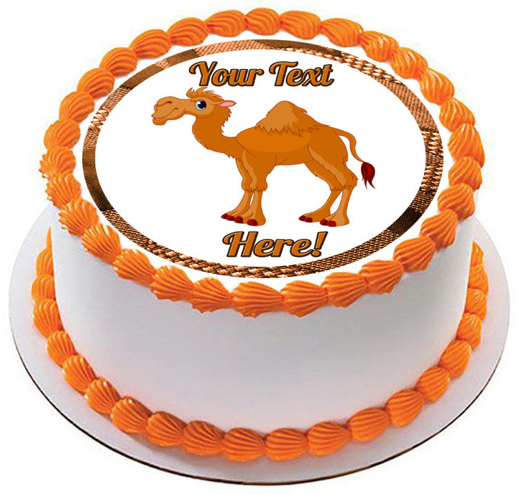 Cute Funny Camel - Edible Cake Topper, Cupcake Toppers, Strips