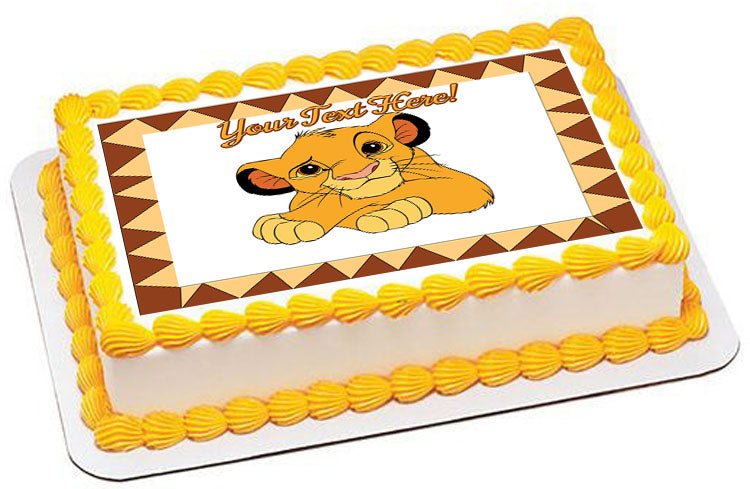 Cute Lion - Edible Cake Topper, Cupcake Toppers, Strips