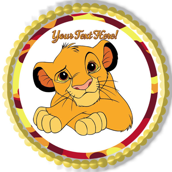 Cute Lion - Edible Cake Topper, Cupcake Toppers, Strips