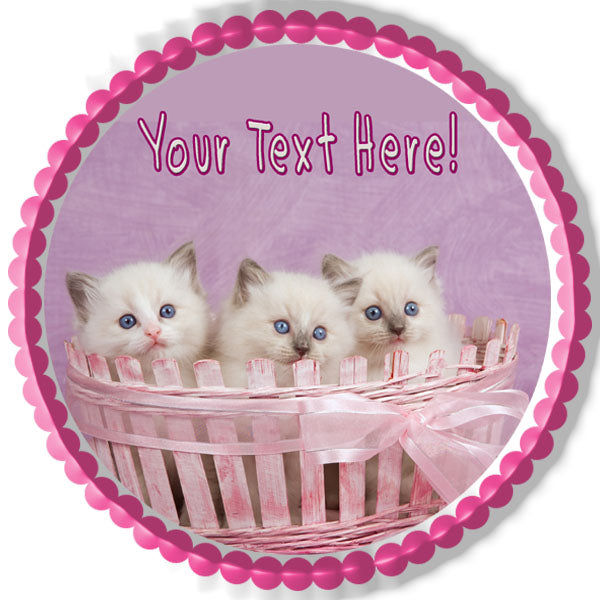 Cute Pretty Ragdoll Kittens - Edible Cake Topper, Cupcake Toppers, Strips