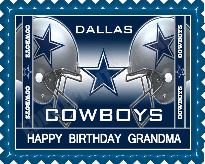 Dallas Cowboys (Nr2) - Edible Cake Topper, Cupcake Toppers, Strips