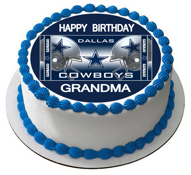 Dallas Cowboys (Nr2) - Edible Cake Topper, Cupcake Toppers, Strips