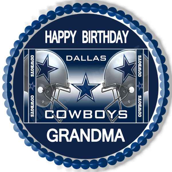 Dallas Cowboys (Nr2) - Edible Cake Topper, Cupcake Toppers, Strips