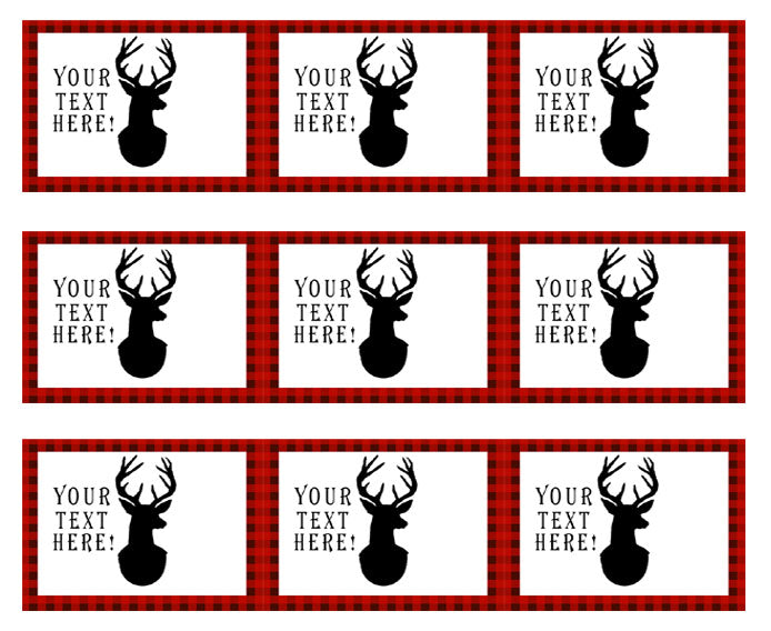 Deer Black Cut Silhouette - Edible Cake Topper OR Cupcake Topper, Decor