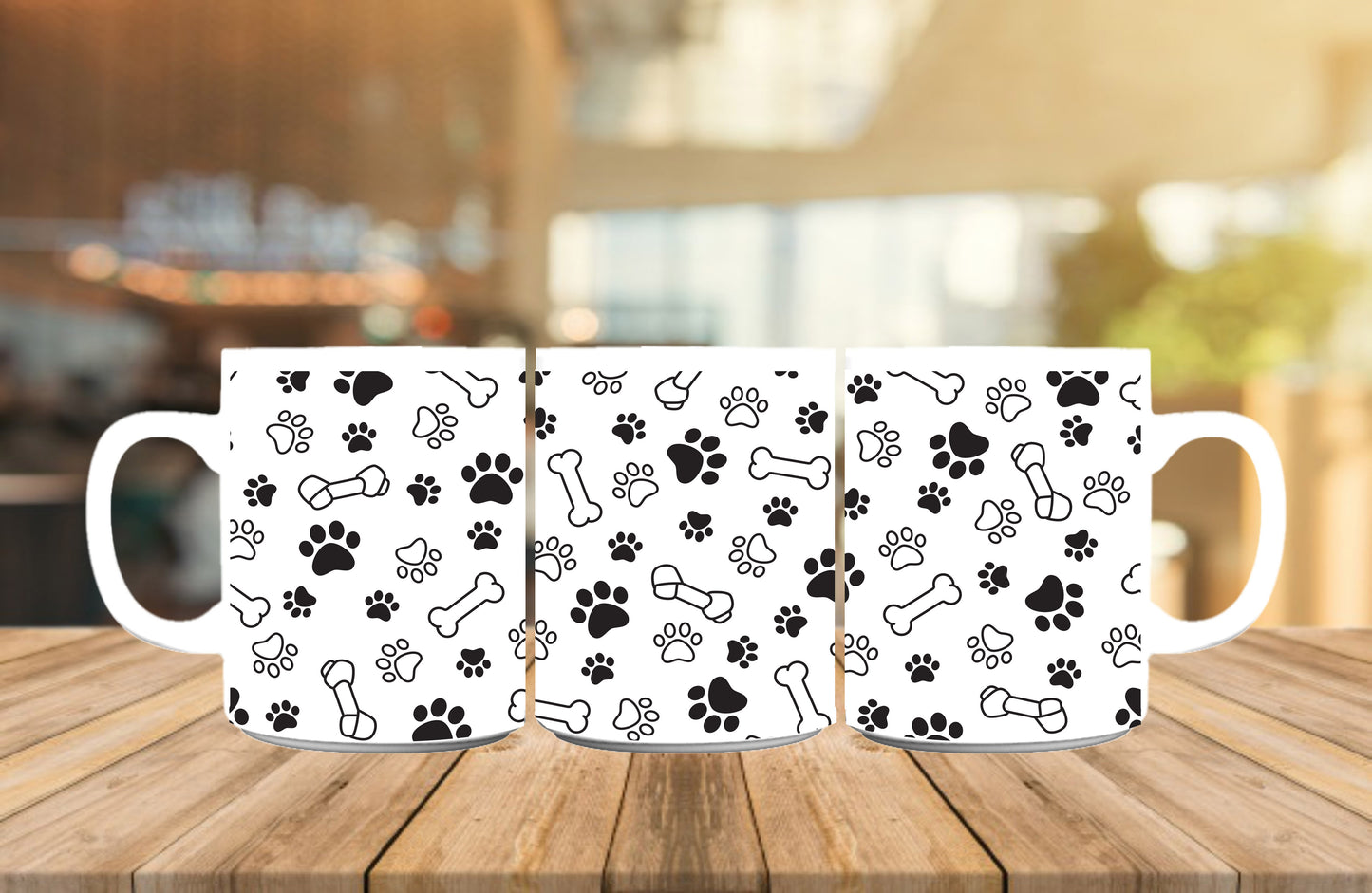 Dog Bone Paw Mug, Birthday Gift, Custom Mug Gift for Mom, Anniversary Gift for Her/Him, Valentine's day gifts