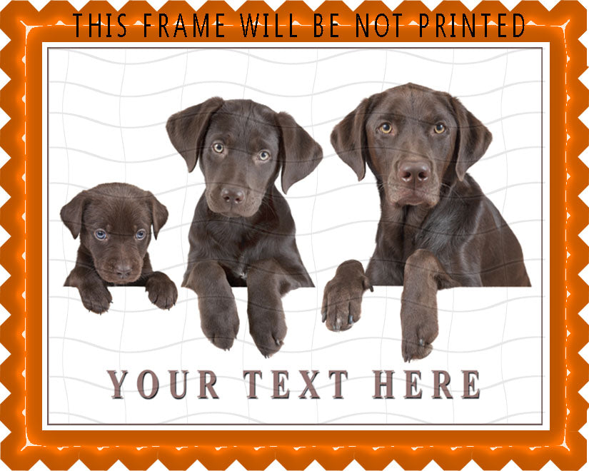 Dog Family - Edible Cake Topper, Cupcake Toppers, Strips