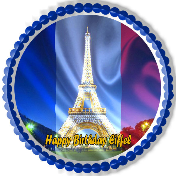 Eiffel Tower - Edible Cake Topper OR Cupcake Topper, Decor