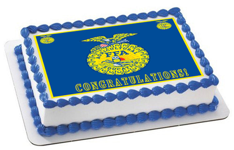 FFA - Edible Cake Topper, Cupcake Toppers, Strips