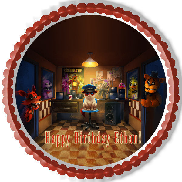 FNAF Five NIGHTS At FREDDY'S Grumpy Cat Edible Cake Topper & Cupcake Toppers
