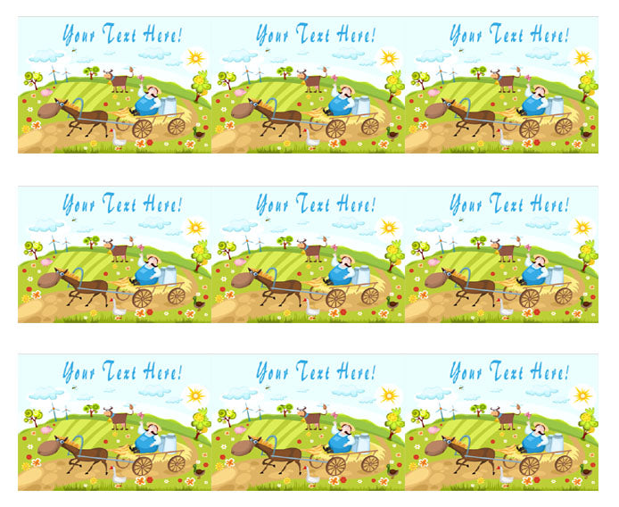 Farm With Farm Animals - Edible Cake Topper OR Cupcake Topper, Decor