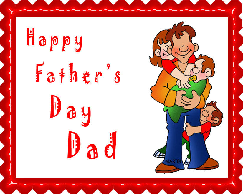 Father's Day 1 Edible Birthday Cake Topper OR Cupcake Topper, Decor - Edible Prints On Cake (Edible Cake &Cupcake Topper)