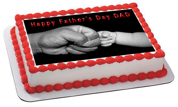 Father's Day 2 Edible Birthday Cake Topper OR Cupcake Topper, Decor - Edible Prints On Cake (Edible Cake &Cupcake Topper)