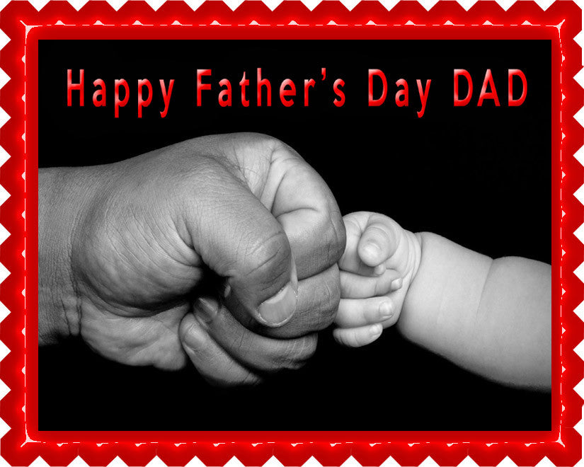 Father's Day 2 Edible Birthday Cake Topper OR Cupcake Topper, Decor - Edible Prints On Cake (Edible Cake &Cupcake Topper)