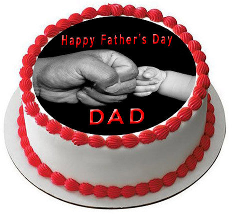 Father's Day 2 Edible Birthday Cake Topper OR Cupcake Topper, Decor - Edible Prints On Cake (Edible Cake &Cupcake Topper)