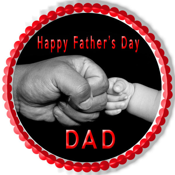 Father's Day 2 Edible Birthday Cake Topper OR Cupcake Topper, Decor - Edible Prints On Cake (Edible Cake &Cupcake Topper)