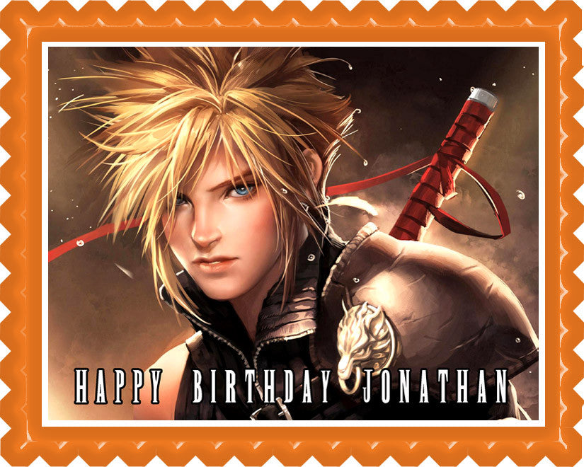 Final Fantasy 7 - Edible Cake Topper OR Cupcake Topper, Decor