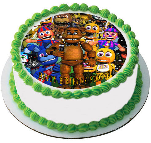 Fnaf World 2 Edible Birthday Cake Topper OR Cupcake Topper, Decor