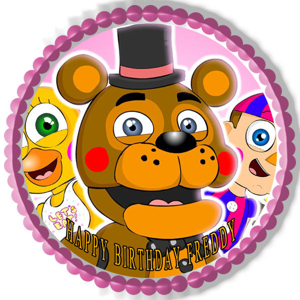 Fnaf World 1 Edible Birthday Cake Topper OR Cupcake Topper, Decor