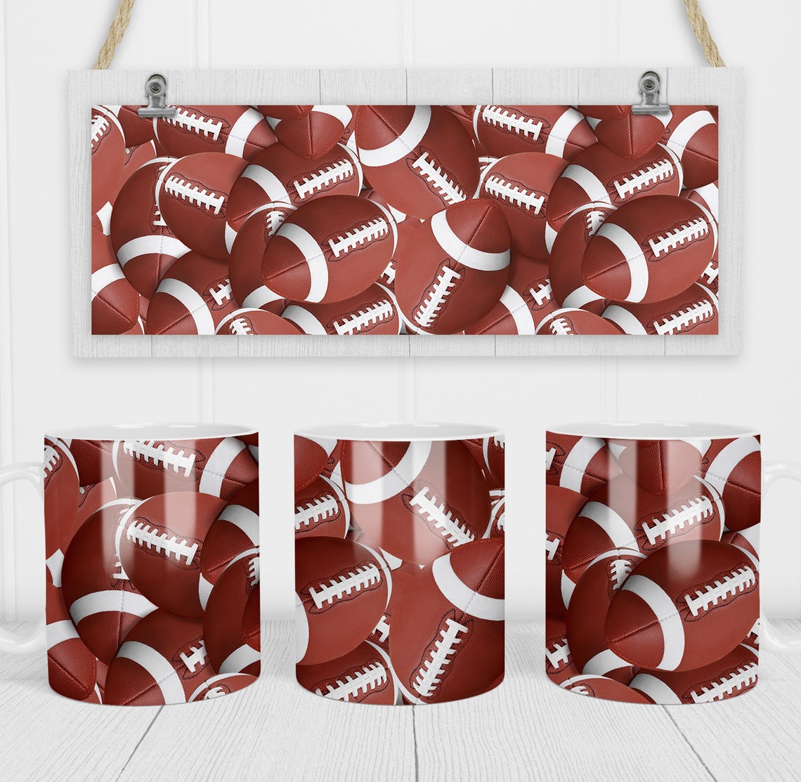 Football Mug, Birthday Gift, Custom Mug Gift for Mom, Anniversary Gift for Her/Him, Valentine's day gifts