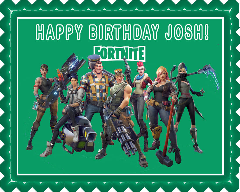 Fortnite (Nr2) - Edible Cake Topper or Cupcake Toppers, Strips