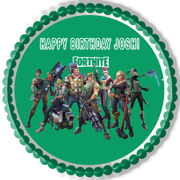 Fortnite (Nr2) - Edible Cake Topper or Cupcake Toppers, Strips