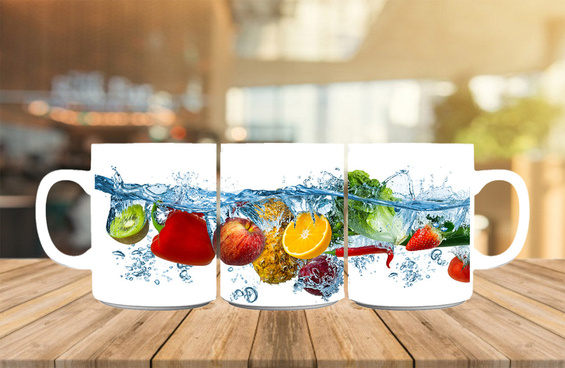 Fresh Fruits and Vegetables Mug, Birthday Gift, Custom Mug Gift for Mom, Anniversary Gift for Her/Him, Valentine's day gifts