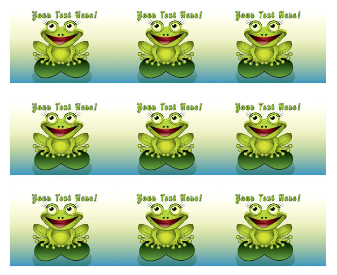 Frog - Edible Cake Topper, Cupcake Toppers, Strips