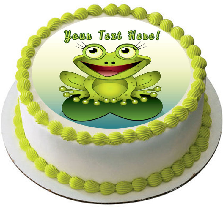 Frog - Edible Cake Topper, Cupcake Toppers, Strips
