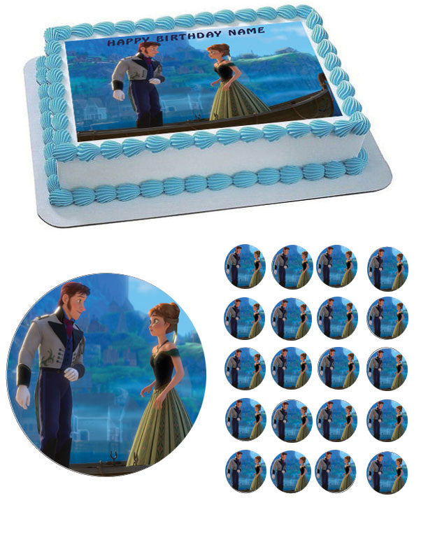 FROZEN 4 Edible Birthday Cake Topper OR Cupcake Topper, Decor - Edible Prints On Cake (Edible Cake &Cupcake Topper)