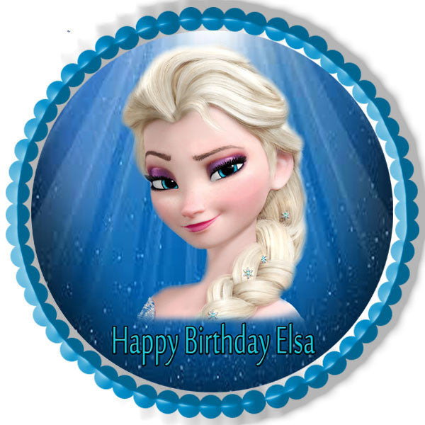 Frozen Elsa Face - Edible Cake Topper OR Cupcake Topper, Decor