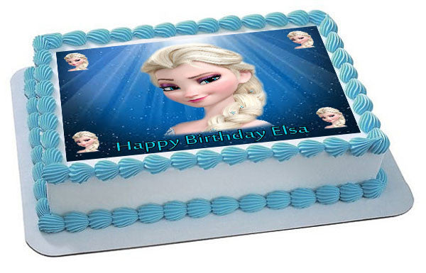 Frozen Elsa Face - Edible Cake Topper OR Cupcake Topper, Decor