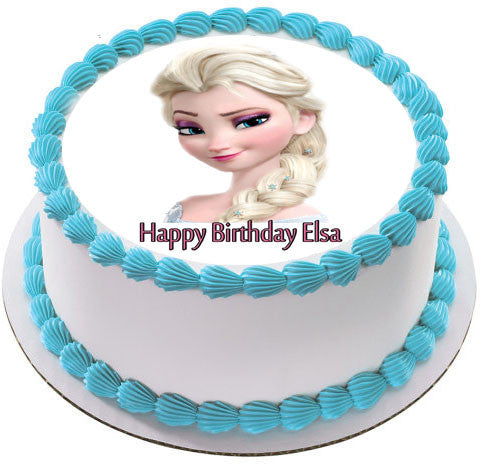 Frozen Elsa Face (Nr2) - Edible Cake Topper OR Cupcake Topper, Decor