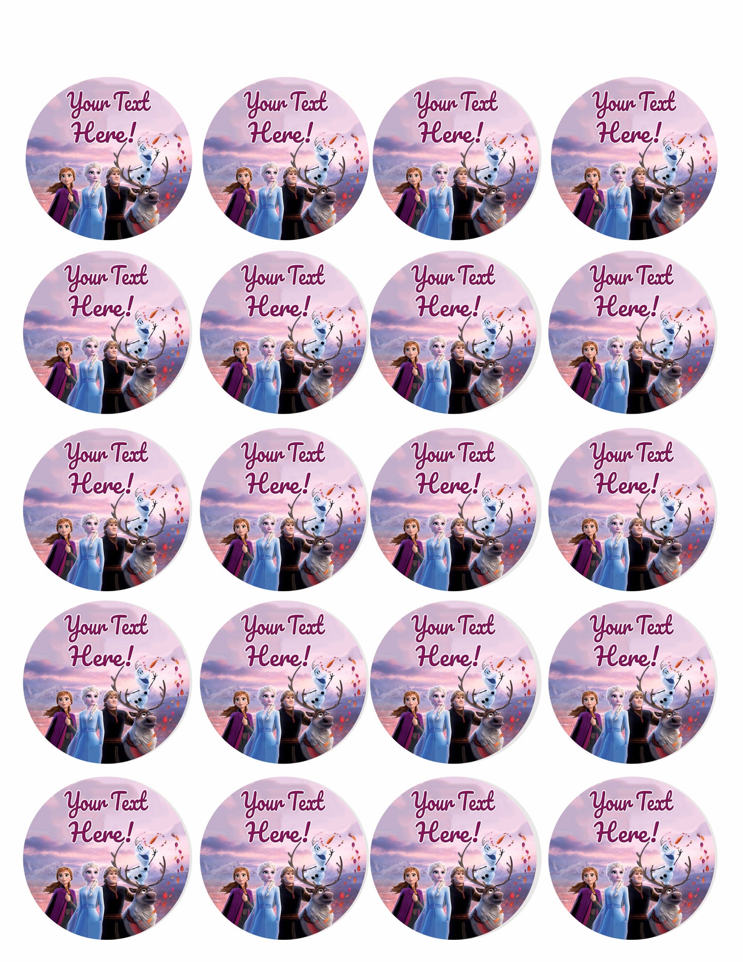 Frozen II (Nr2) - Edible Cake Topper, Cupcake Toppers, Strips