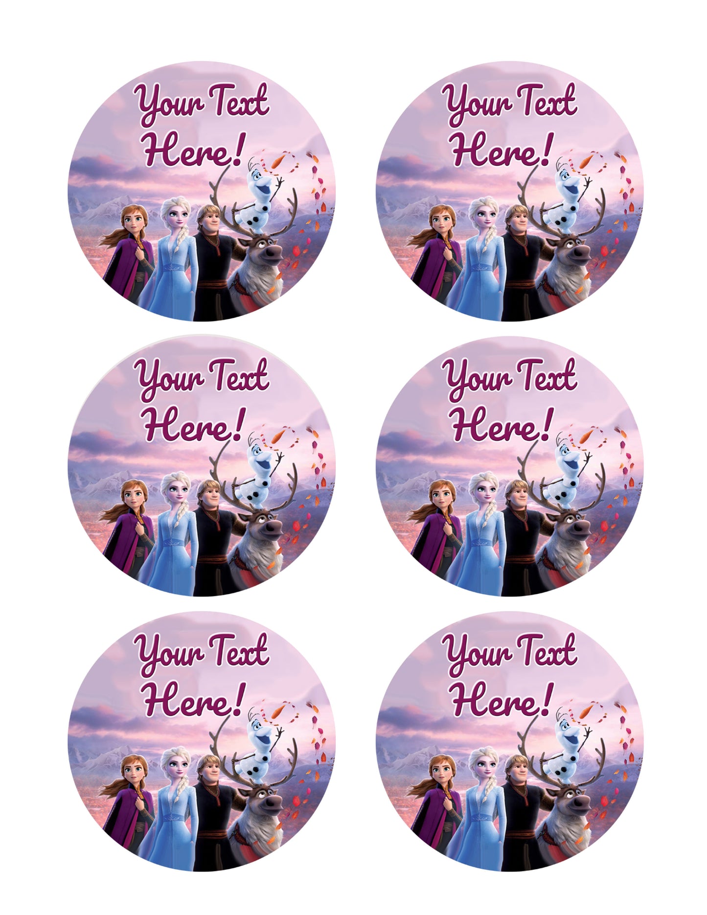 Frozen II (Nr2) - Edible Cake Topper, Cupcake Toppers, Strips
