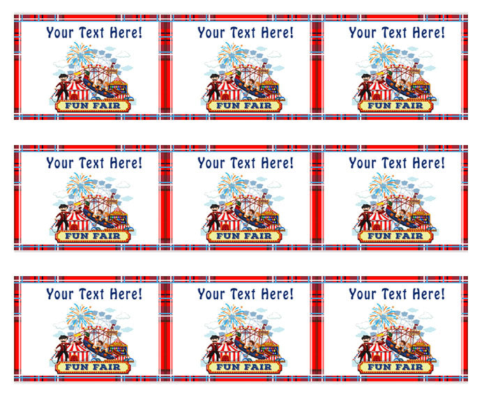 Fun Fair Rides - Edible Cake Topper, Cupcake Toppers, Strips