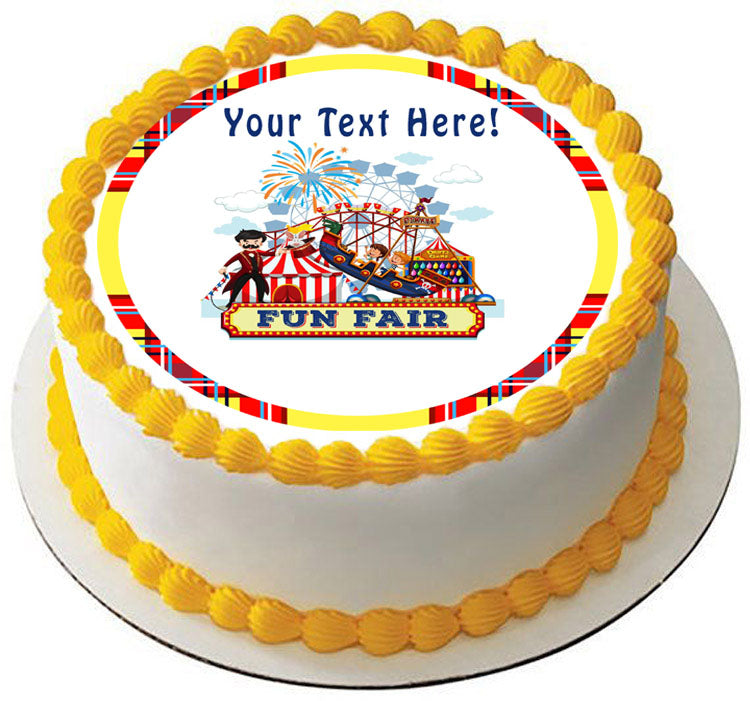 Fun Fair Rides - Edible Cake Topper, Cupcake Toppers, Strips