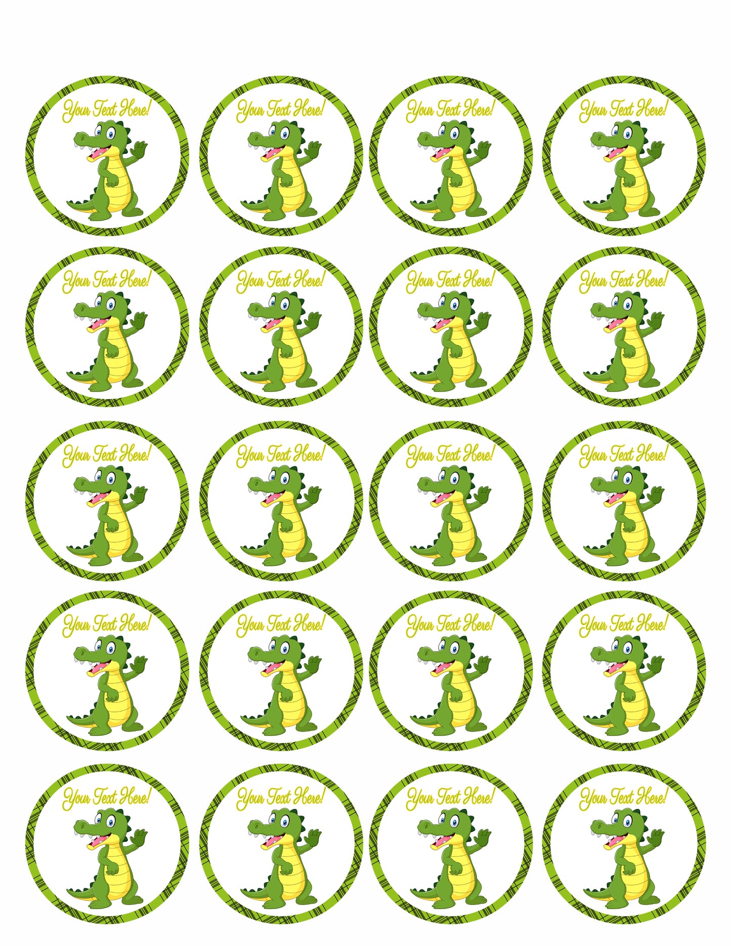 Funny Dragon - Edible Cake Topper, Cupcake Toppers, Strips