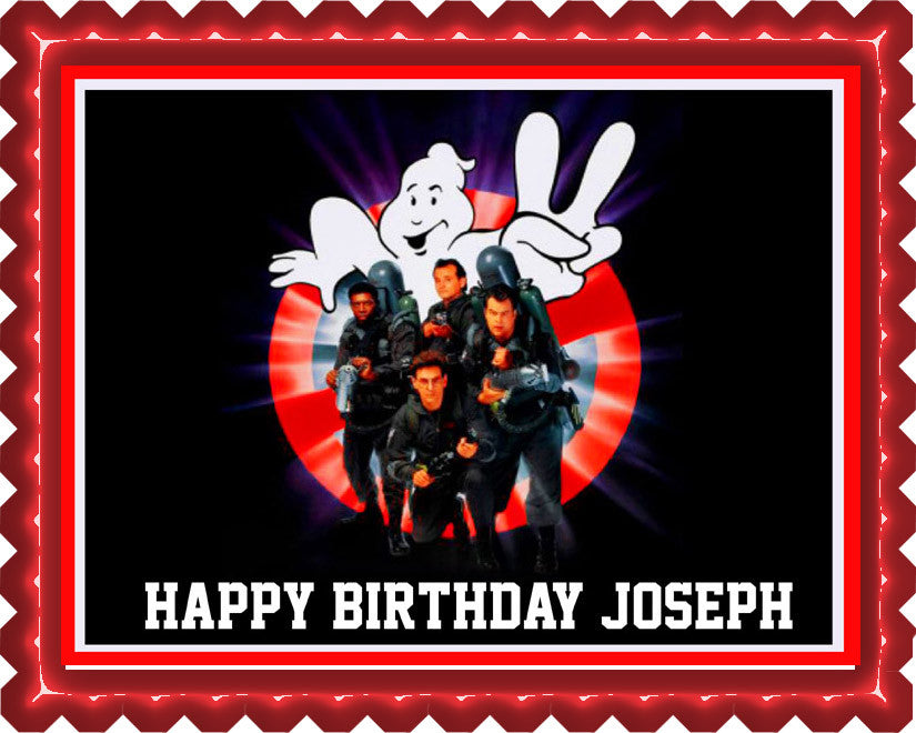 Ghostbusters 2 Edible Birthday Cake Topper OR Cupcake Topper, Decor - Edible Prints On Cake (Edible Cake &Cupcake Topper)