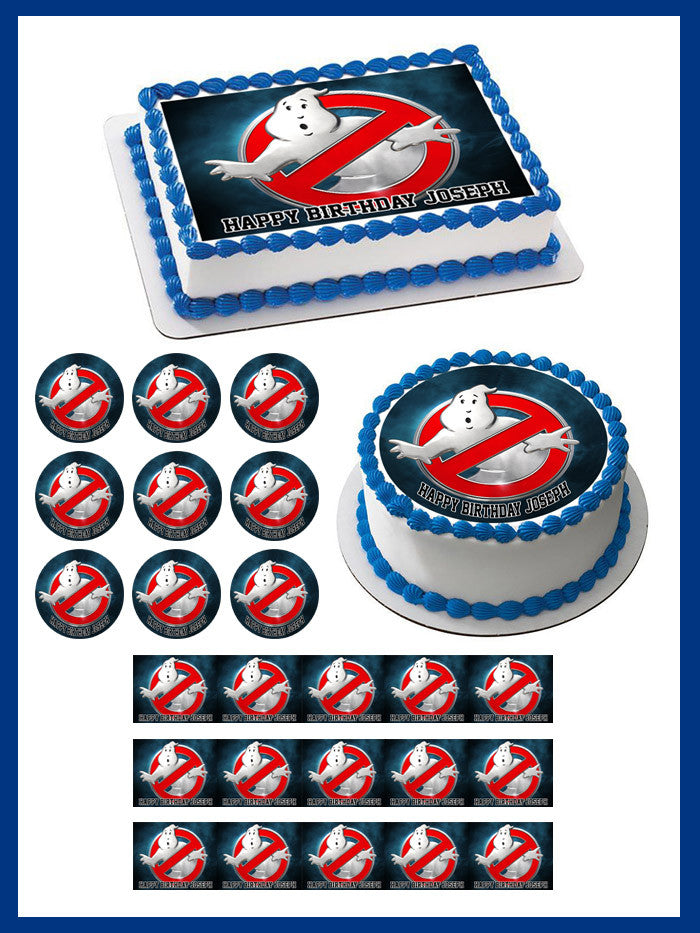 Ghostbusters (Nr4) - Edible Birthday Cake Topper OR Cupcake Topper, Decor